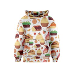 Seamless Pattern Hand Drawing Cartoon Dessert And Cake Kids  Pullover Hoodie by Wav3s