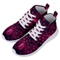 Peacock Pink Black Feather Abstract Women s Lightweight High Top Sneakers View2