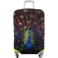 Peacock Feathers Luggage Cover (large) by Wav3s