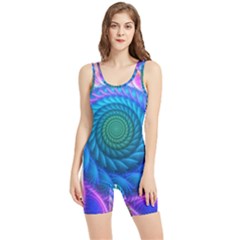 Peacock Feather Fractal Women s Wrestling Singlet by Wav3s