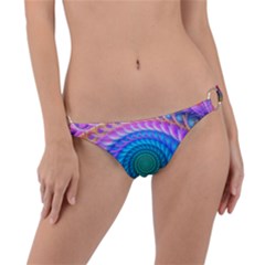 Peacock Feather Fractal Ring Detail Bikini Bottoms by Wav3s