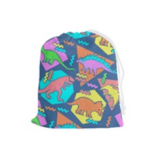 Dinosaur Pattern Drawstring Pouch (large) by Wav3s