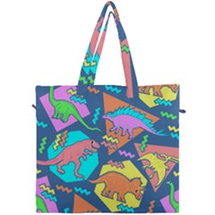 Dinosaur Pattern Canvas Travel Bag by Wav3s