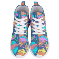 Dinosaur Pattern Women s Lightweight High Top Sneakers by Wav3s