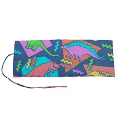 Dinosaur Pattern Roll Up Canvas Pencil Holder (s) by Wav3s