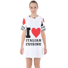 I Love Italian Cuisine Sixties Short Sleeve Mini Dress by ilovewhateva