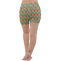 Owl Bird Pattern Lightweight Velour Yoga Shorts View4