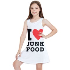 I Love Junk Food Kids  Lightweight Sleeveless Dress by ilovewhateva