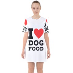 I Love Dog Food Sixties Short Sleeve Mini Dress by ilovewhateva