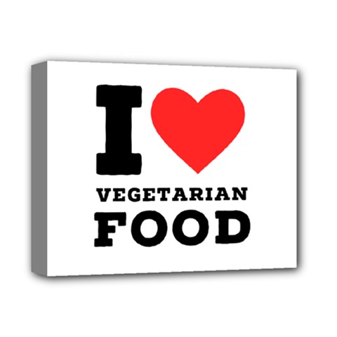 I Love Vegetarian Food Deluxe Canvas 14  X 11  (stretched) by ilovewhateva