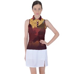 Japan Art Illustration Women s Sleeveless Polo Tee by Grandong