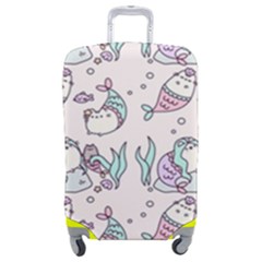 Cartoon Cat Cute Animal Design Drawing Illustration Kawaii Luggage Cover (medium) by Grandong