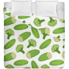 Vegetable Pattern With Composition Broccoli Duvet Cover Double Side (king Size) by Grandong