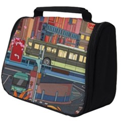 The City Style Bus Fantasy Architecture Art Full Print Travel Pouch (big) by Grandong