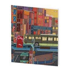 The City Style Bus Fantasy Architecture Art 8  X 10  Hardcover Notebook by Grandong