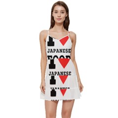 I Love Japanese Food Short Frill Dress by ilovewhateva