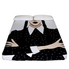 Wednesday Addams Fitted Sheet (california King Size) by Fundigitalart234