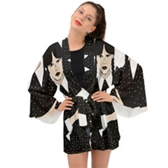 Wednesday Addams Long Sleeve Kimono by Fundigitalart234