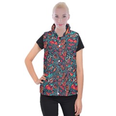 Japanese Graffiti Women s Button Up Vest by Cowasu