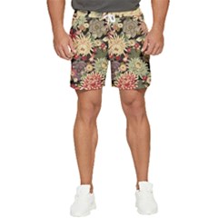 Japanese Flower Art Men s Runner Shorts by Cowasu