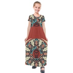 Skull Grateful Dead Phone Gratefuldead Kids  Short Sleeve Maxi Dress by Cowasu