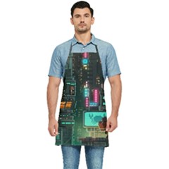 Video Game Pixel Art Kitchen Apron by Cowasu