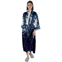 Horror Psychedelic Art Maxi Satin Kimono by Cowasu