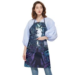 Horror Psychedelic Art Pocket Apron by Cowasu