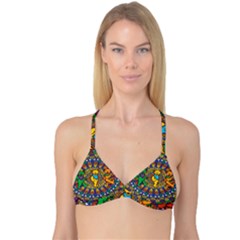 Grateful Dead Pattern Reversible Tri Bikini Top by Cowasu