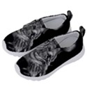 Angry Lion Black And White Kids  Velcro No Lace Shoes View2