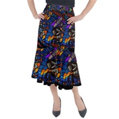 The Game Monster Stained Glass Midi Mermaid Skirt by Cowasu