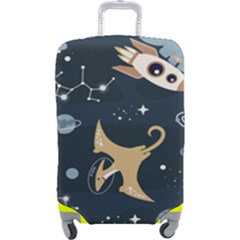 Space Theme Art Pattern Design Wallpaper Luggage Cover (large) by Ndabl3x