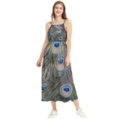 Peacock Feathers Peacock Bird Feathers Boho Sleeveless Summer Dress by Ndabl3x