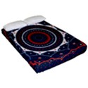 Mandala Orange Navy Fitted Sheet (California King Size) View2