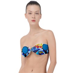 Stop Retro Abstract Stop Sign Blur Classic Bandeau Bikini Top  by Ndabl3x
