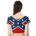 Rebel flag  Short Sleeve Crop Top View2