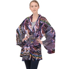 Prismatic Pride Long Sleeve Velvet Kimono  by MRNStudios