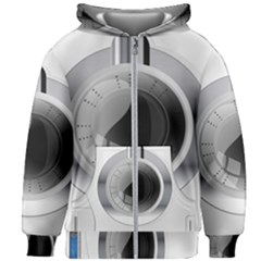 Washing Machines Home Electronic Kids  Zipper Hoodie Without Drawstring by Cowasu