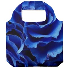 Blue Roses Flowers Plant Romance Blossom Bloom Nature Flora Petals Foldable Grocery Recycle Bag by Cowasu