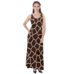 Giraffe Animal Print Skin Fur Sleeveless Velour Maxi Dress by Amaryn4rt