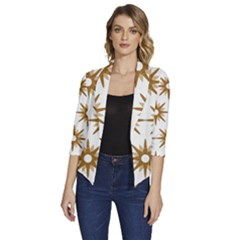 Seamless Repeating Tiling Tileable Women s Draped Front 3/4 Sleeve Shawl Collar Jacket by Amaryn4rt