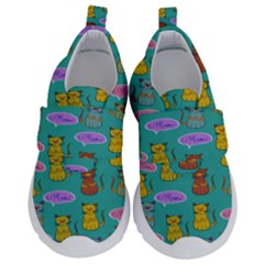 Meow Cat Pattern Kids  Velcro No Lace Shoes by Amaryn4rt