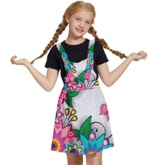 Flowers Pattern Vector Art Kids  Apron Dress by Amaryn4rt