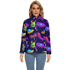 Space Pattern Women s Puffer Bubble Jacket Coat by Amaryn4rt