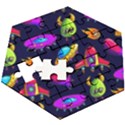 Space Pattern Wooden Puzzle Hexagon View3