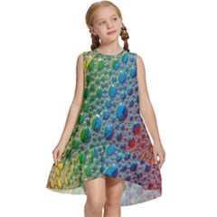 Bubbles Rainbow Colourful Colors Kids  Frill Swing Dress by Amaryn4rt