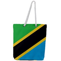 Flag Of Tanzania Full Print Rope Handle Tote (large) by Amaryn4rt