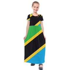 Flag Of Tanzania Kids  Short Sleeve Maxi Dress by Amaryn4rt