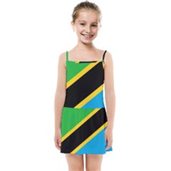 Flag Of Tanzania Kids  Summer Sun Dress by Amaryn4rt