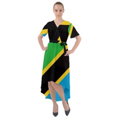 Flag Of Tanzania Front Wrap High Low Dress by Amaryn4rt